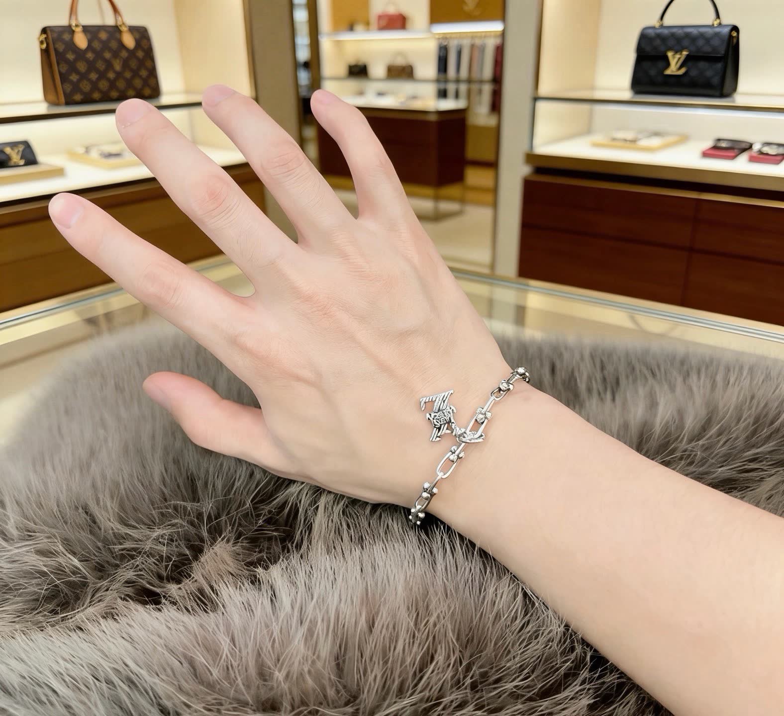 Louis Vuitton Silver Charm Bracelet